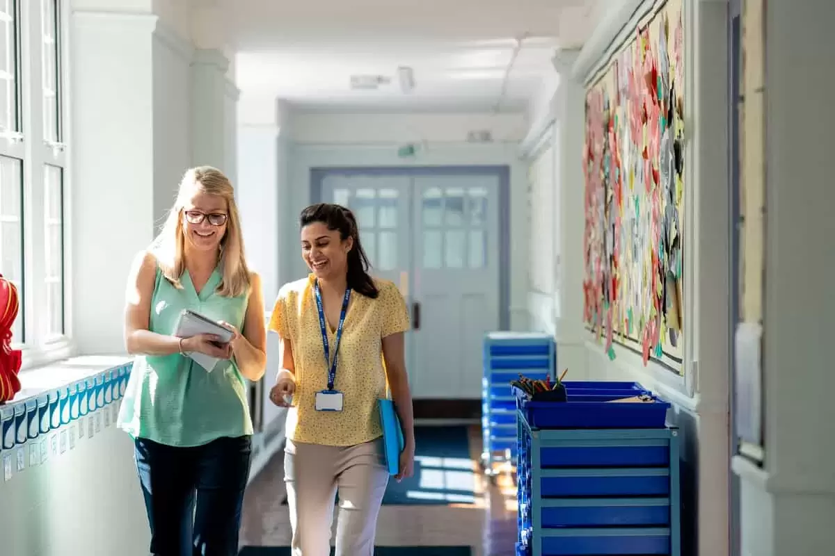 Teachers in school