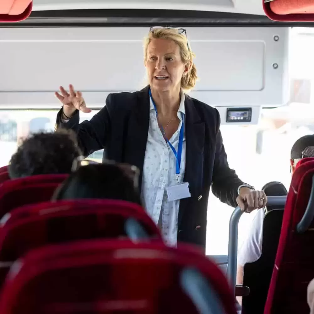 Woman on coach