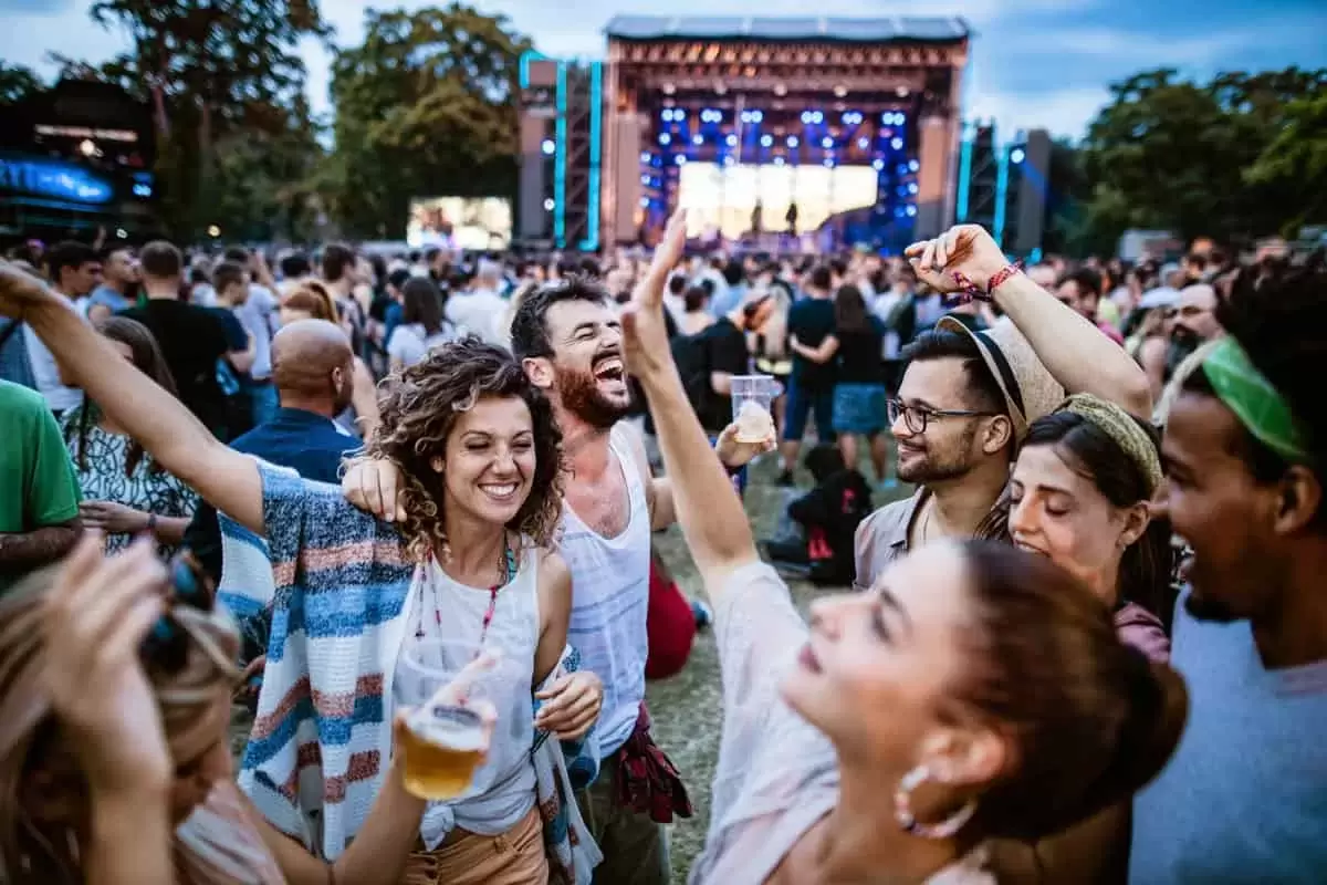 Festival goers