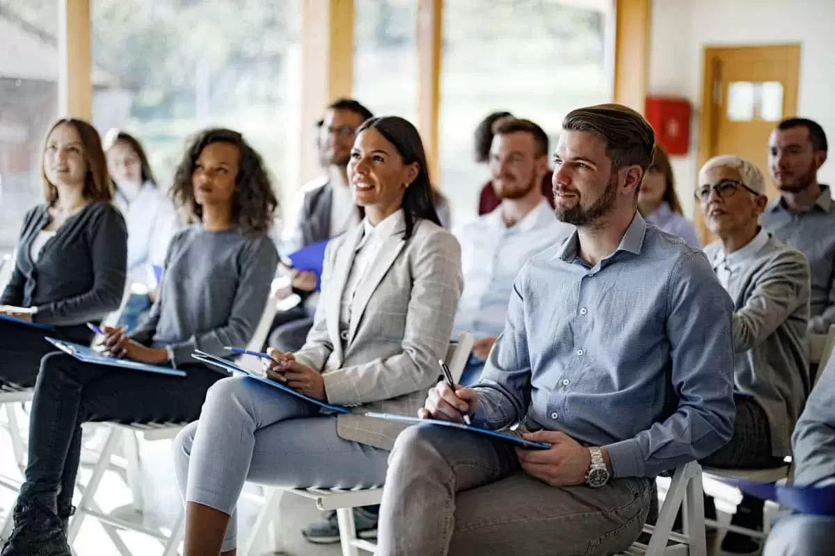 Meeting at a conference